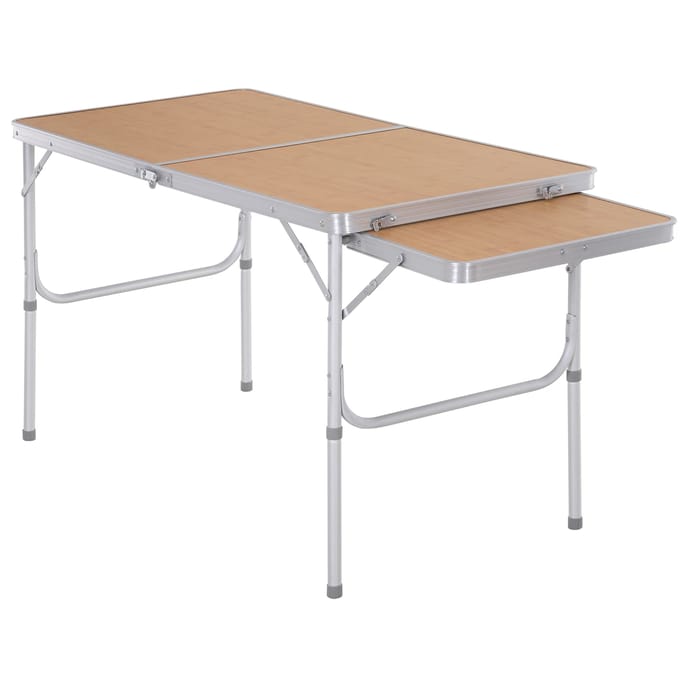 Outsunny Opvouwbare picknicktafel Campingtafel met opvouwbare bladstructuur