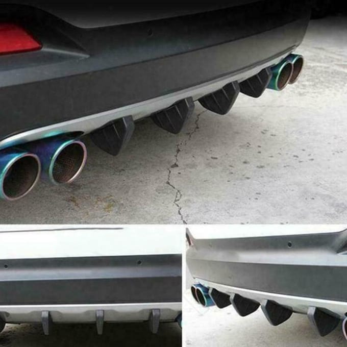 4 stuks Auto Achterbumper Diffuser Vin Spoiler Lip Universeel Auto Accessoire black