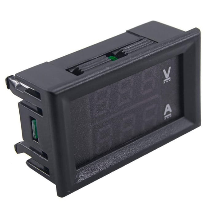 DC 0-100V 10A Digitale dubbele kleur blauw & rood LED-display Voltmeter Ampèremeter