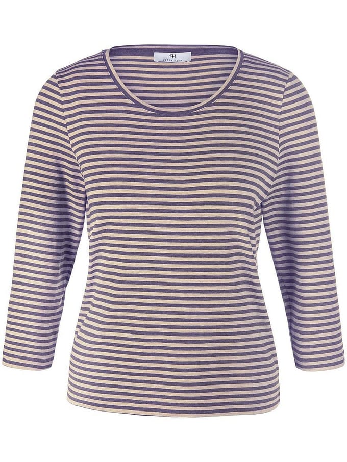 Shirt ronde hals en 3/4-mouwen Van Peter Hahn paars