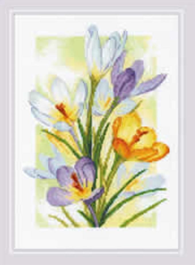 RIOLIS Spring Glow - Crocuses borduren (pakket) 2190