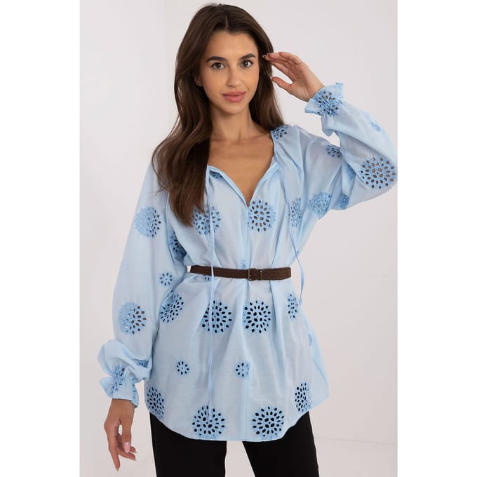 Rosé Poise Blouse - Blue / S/M