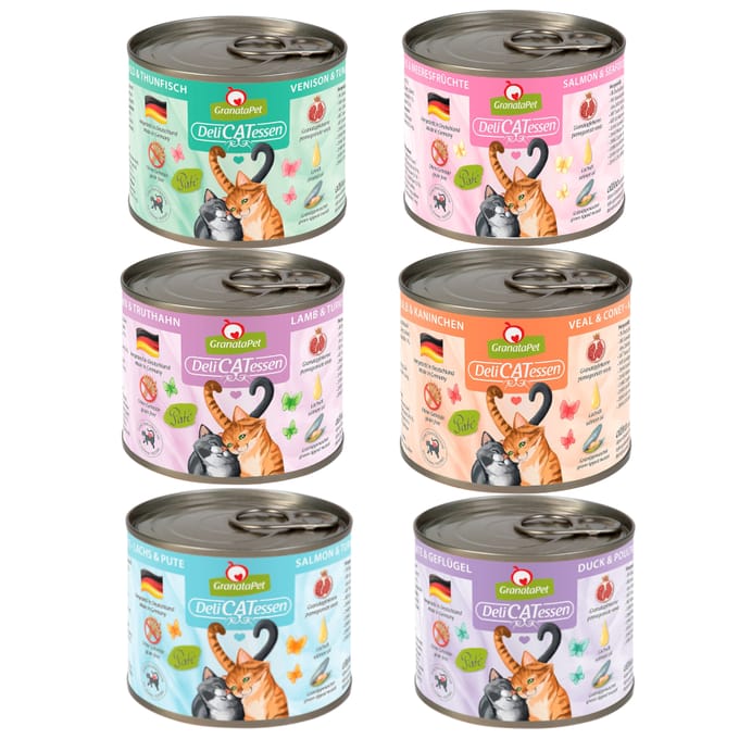 6x200g DeliCatessen Mix I Granatapet Kattenvoer