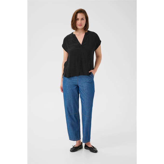 Blouse met korte mouwen KAanja Regular fit black