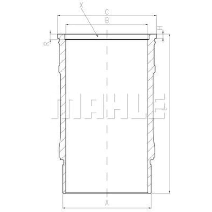 Voering, cilinderkop MAHLE 001 LW 00143 001