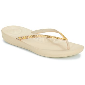 FitFlop Iqushion Sparkle TPU Dames Slippers - Stone Beige