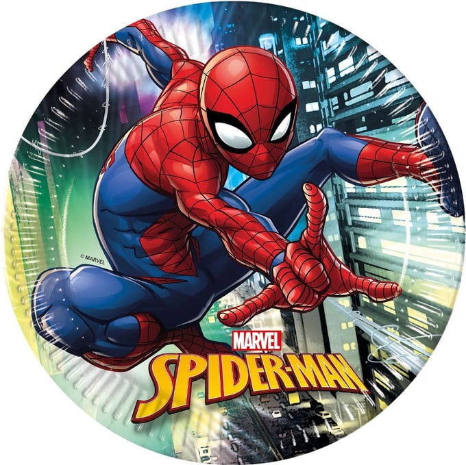 Procos Feestborden Spider-man Team Up 23 Cm Karton Rood 8 Stuks