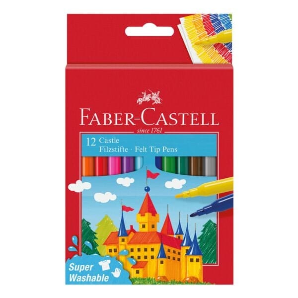 Faber-Castell Fibre-tip pen Castle Cardboardbox 24pc.