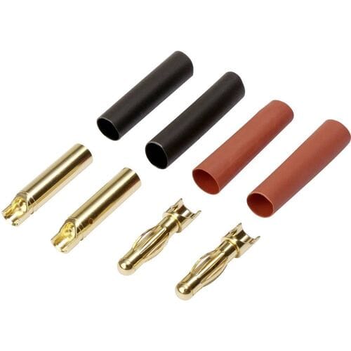 Reely RE-6534192 Accupack stekker, Accupack bus 4 mm Verguld 40 paar