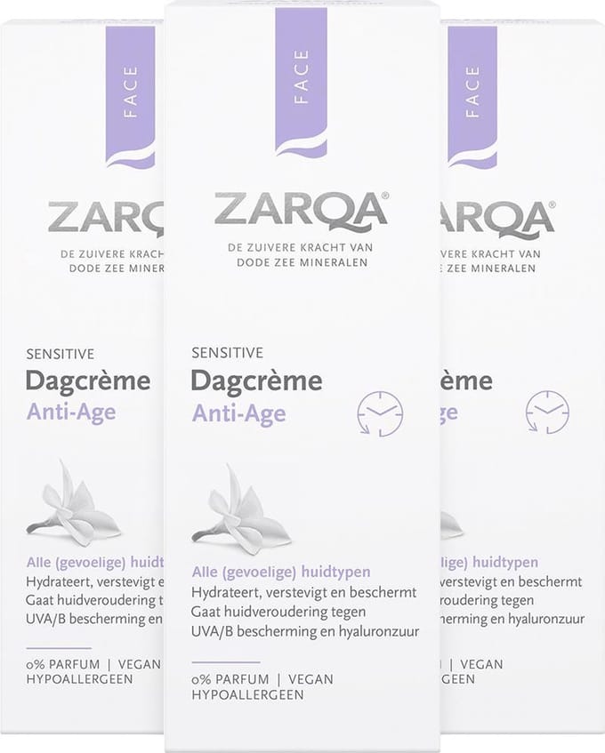 Zarqa - Anti-Age Dagcrème - 3 x 50 ml - Voordeelverpakking