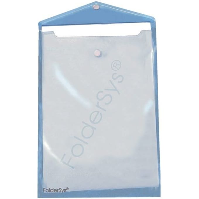 FolderSys documenthoes, A4, klittenbandsluiting, PP, blauw
