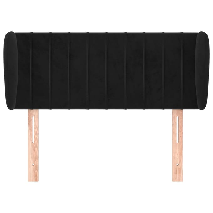 vidaXL - Hoofdbord - met - randen - 93x23x78/88 - cm - fluweel - zwart