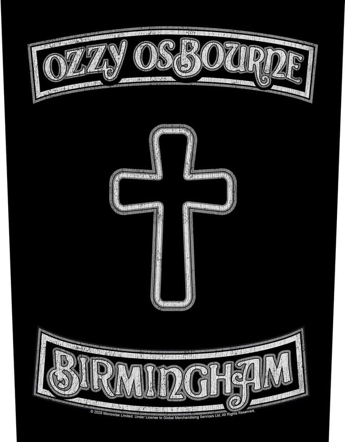 Ozzy Osbourne - Birmingham Rugpatch - Zwart