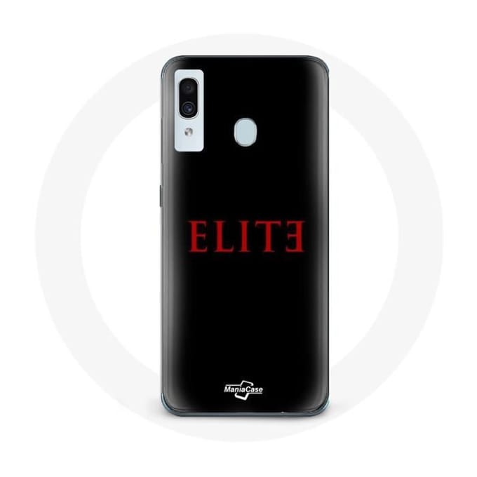 Case voor Samsung Galaxy A30 Elite Seizoen 5 Rood Logo Zwarte Achtergrond