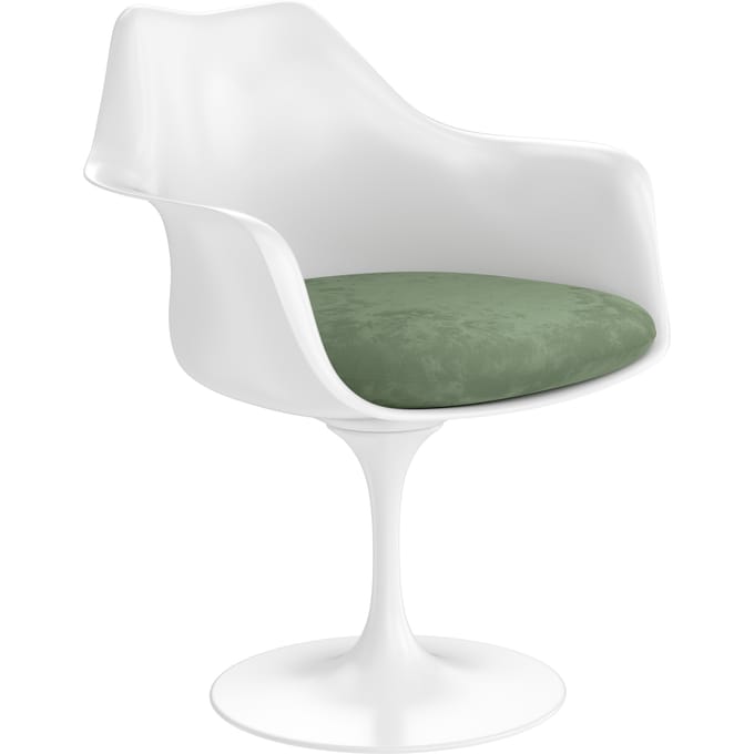 Knoll International Saarinen Tulip Armleunstoel - Eva 140 - lago - wit