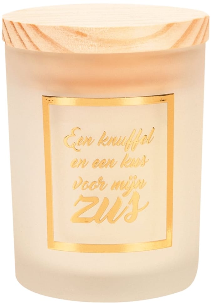 Geurkaars klein goud/wit - Zus