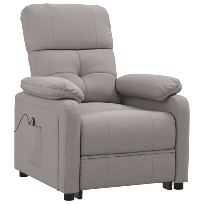 vidaXL - Fauteuil - verstelbaar - elektrisch - stof - taupe
