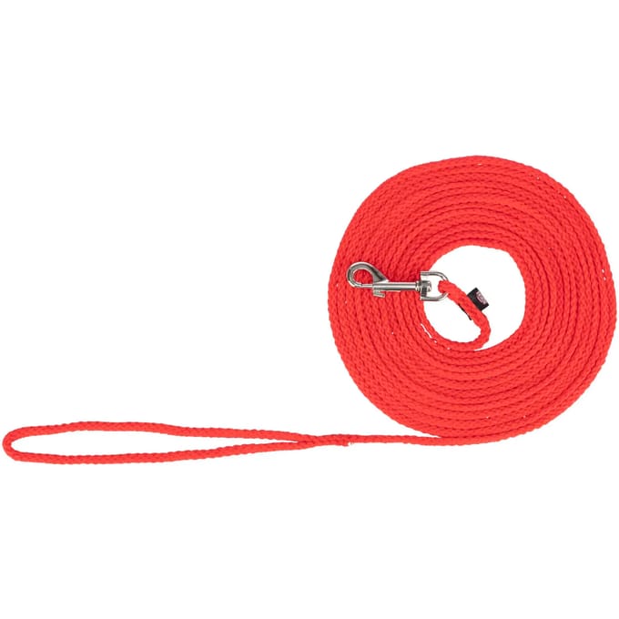 Trixie Tracking leash round S-M: 15 m/ø 5 mm Rood