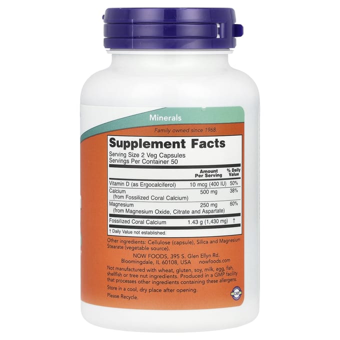 Now Foods - Koraal Calcium Plus, 1430 mg, 100 Capsules