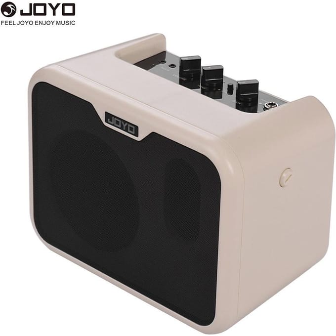 JOYO MA-10B Mini draagbare elektrische basversterker Luidspreker 10 Watt Amp Normaal/Drive Dual Channels US Plug wit
