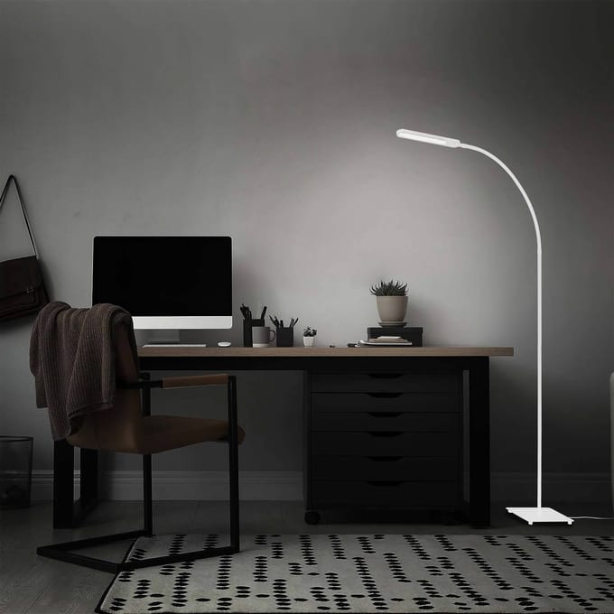 BRILONER Ervo - Vloerlamp led - dimbaar - met cct - witte staande lamp - 8W - 600Lm - 183cm