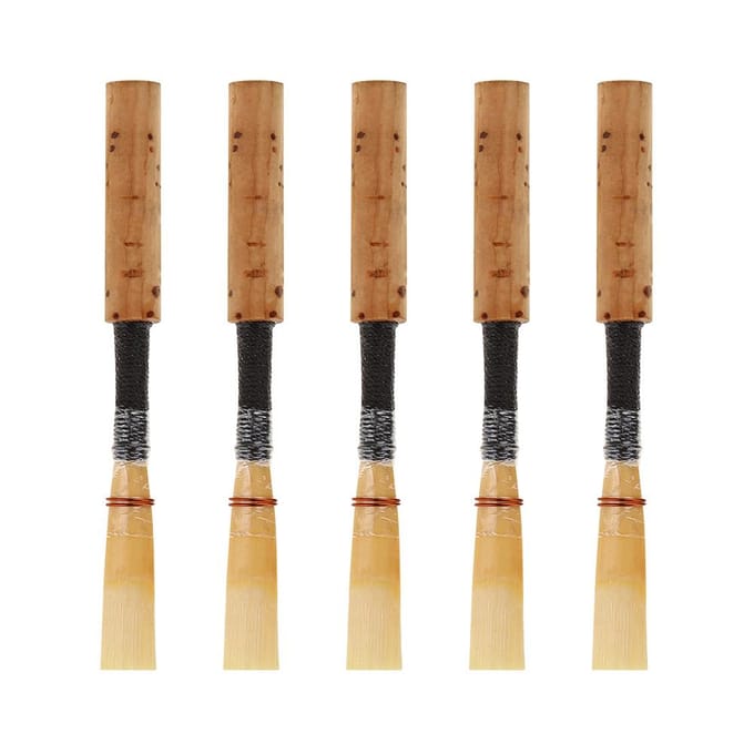 Goede Kwaliteit Hobo Riet Blaasinstrument Vervangingsonderdelen met Transparante Koker(5 stuks) gray