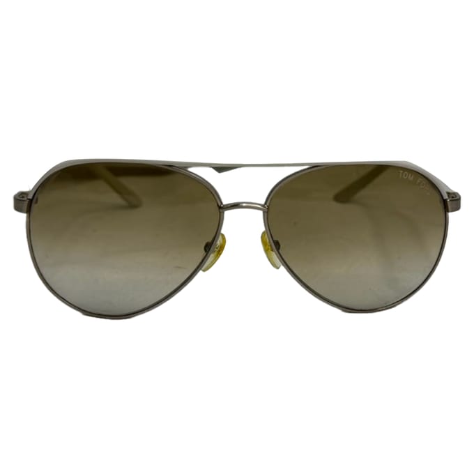 Tom Ford Aviator zonnebril in ivoorkleurig acetaat