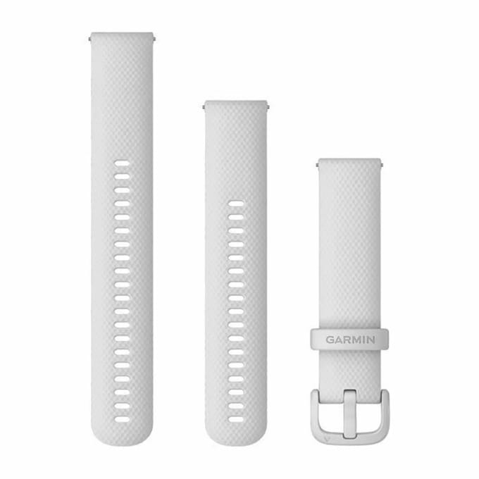 Garmin Quick Release Siliconen Horlogebandje - 20mm Polsbandje - Wearablebandje - Wit