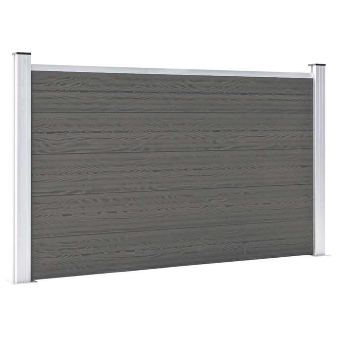 vidaXL - Schutting - 180x105 - cm - HKC - grijs