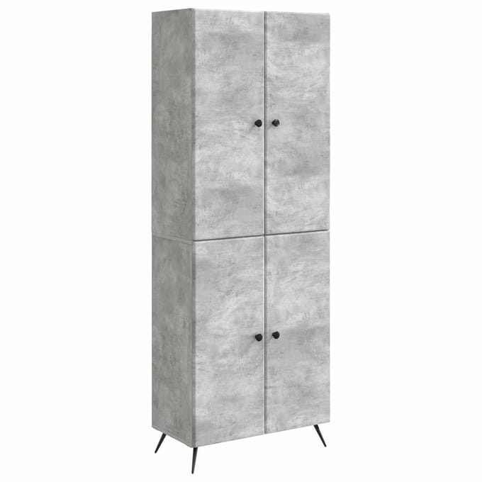 vidaXL - Kast - Set - 2 - st - Betongrijs - Bewerkt - hout