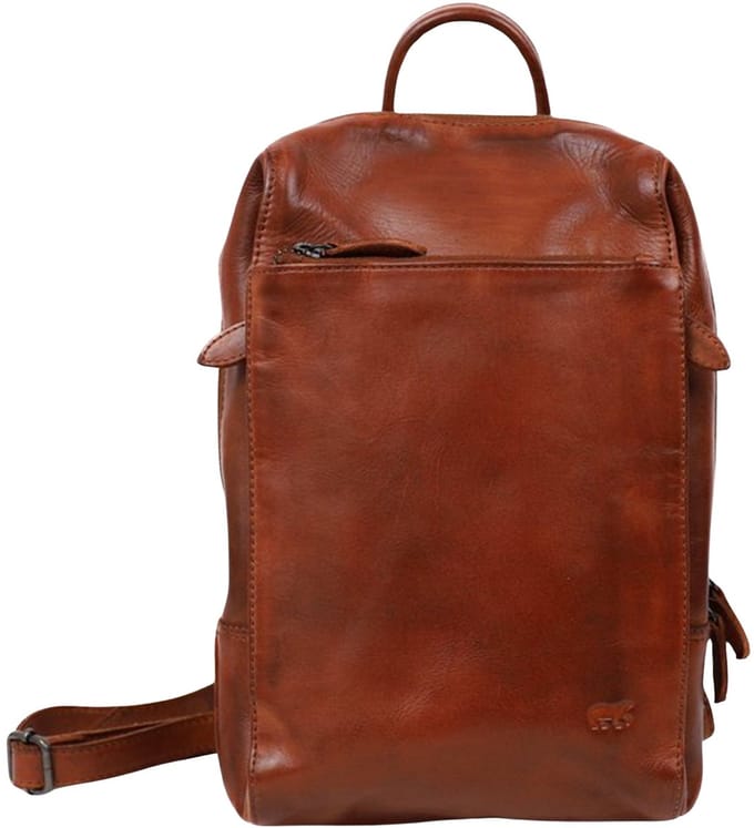 Bear Design Sil rugzak (leren daypack) - Cognac