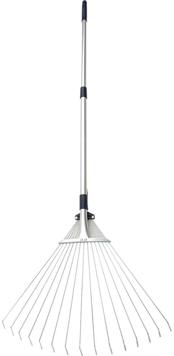 Gazonhark Aanpasbaar - Gazon opruimer - Gazon onderhoud - Verstelbare breedte - 155 cm lengte - Metaal