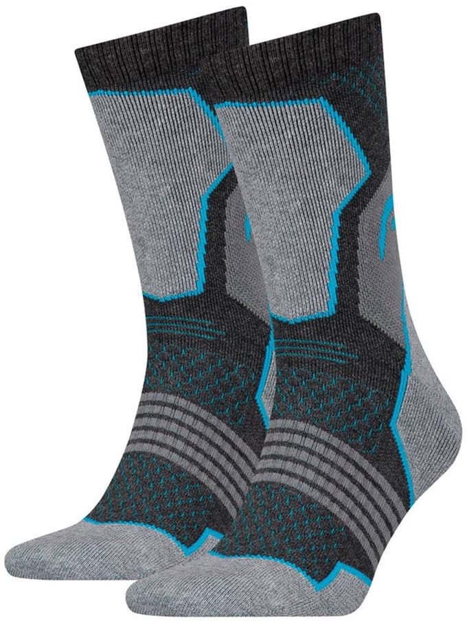 HEAD - 4-Pack - Anatomisch Wandelsokken - Merino Unisex - Heren / Dames - grijs - 35-38 - 701219910