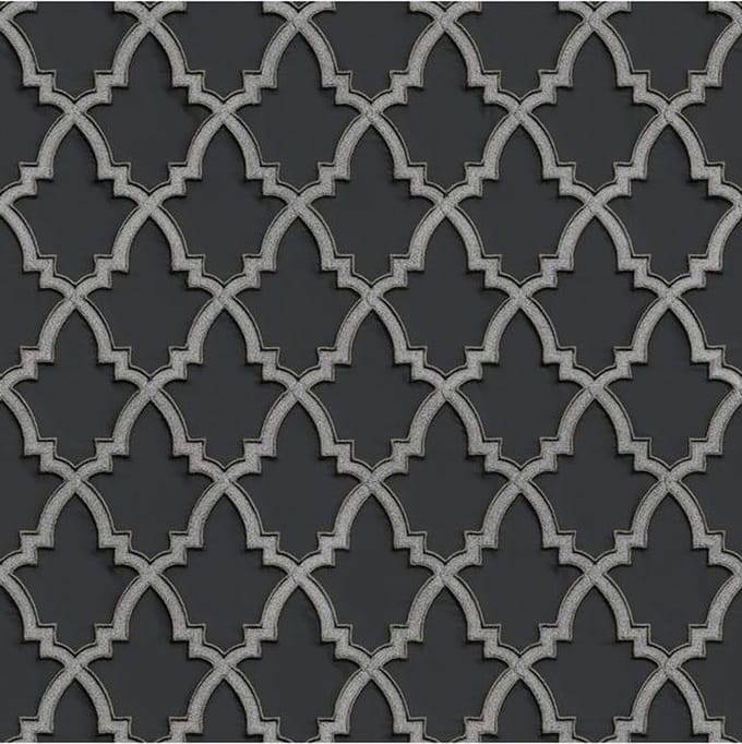 Wallstitch Moroccan trellis black DE120028