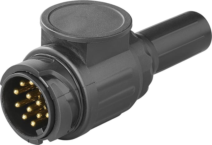 Stekker 13-polig - PVC stekker - Type Jaeger met 2-gaats tule