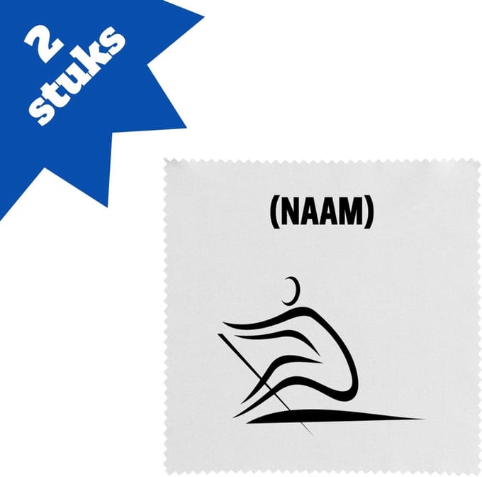 Akyol - roeien met eigen naam brillendoekjes - Sport - roeiers - sport - 17,8 bij 17,8 cm - 2 stuks