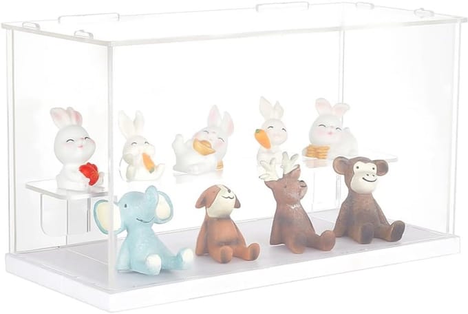 2-Laags Acryl Display Vitrine voor Figuren en Verzamelingen