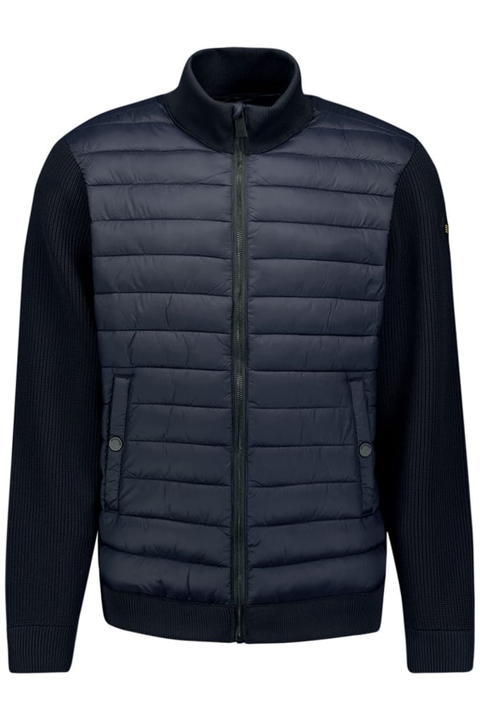 No Excess Jacket Stand Up Collar Padded Mix With Knit Night Größe: M | Leichte Jacken Outlet | Herren | Schwarz