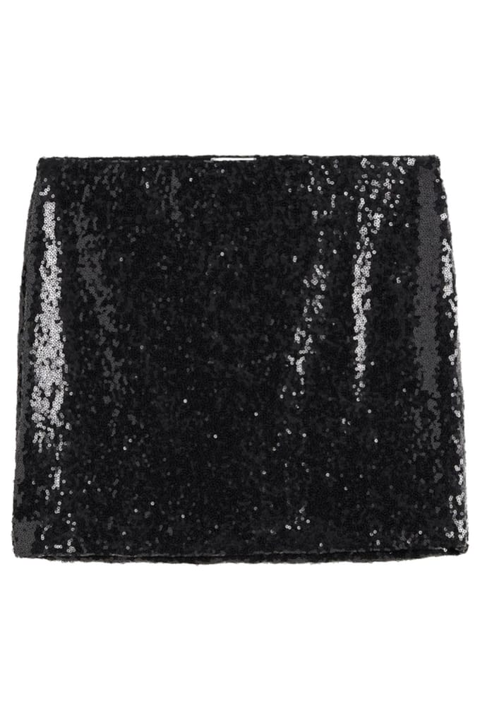 Mikuta The Black Mini Sequin Skirt Black Größe: S | Miniröcke Outlet | Damen | Schwarz