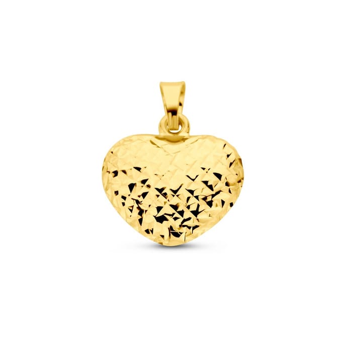 14K geelgoud hanger hart gediamanteerd 4029658