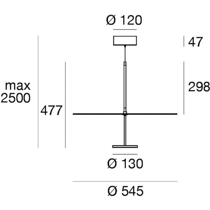Linea Light LED hanglamp Stilo_P, wit, Ø 55 cm, IP40