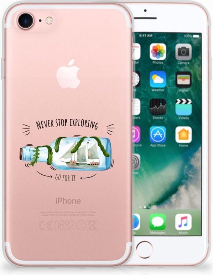 iPhone SE 2022 | SE 2020 | 8 | 7 Telefoonhoesje met Naam Boho Bottle