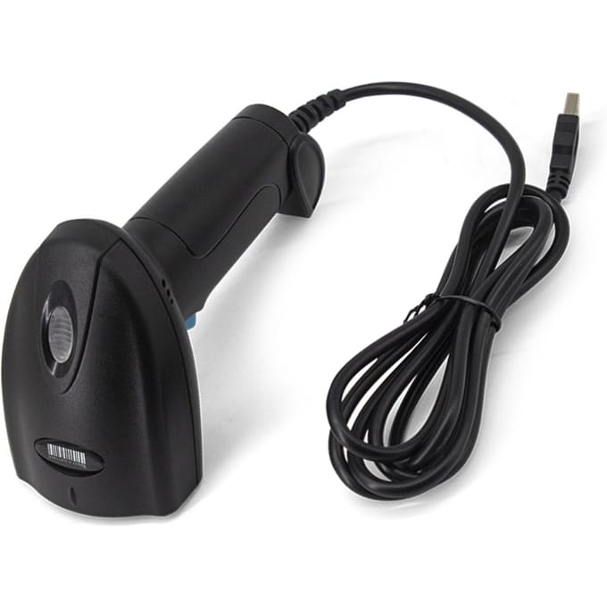 1D Barcodescanner Handheld Draadloze Barcodelezer Handmatige Trigger Auto Continue Scannen Ondersteunt Papiercode U-1 zwart