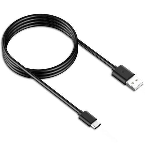 Charger + USB-C Cable for Samsung A21S - A31 - A41 - A51 - A71 - Type USB-C Cable 1 Meter Black Wall Plug Charger Phonillico® zwart