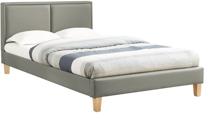 Gestoffeerd bed CELINE 120 x 200 cm in grijs