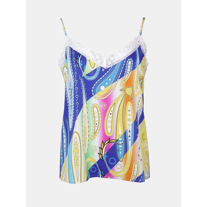 Mucho Gusto Slip top met regenboog paisley