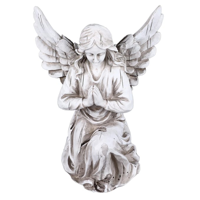 Religieus Engel Standbeeld Hars Decoratief Buiten Engel Beeldje Ornament voor Tuin Terras Gazon white