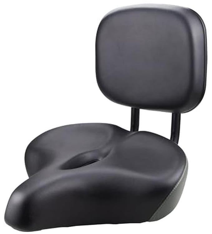 ZUKKA Bicycle Saddle with Backrest Universal Extended Bicycle Saddle Replacement Soft Backrest PU Cushion for Mountain Bike Tricycle Commuter Bicycle (Black, Extra Large)