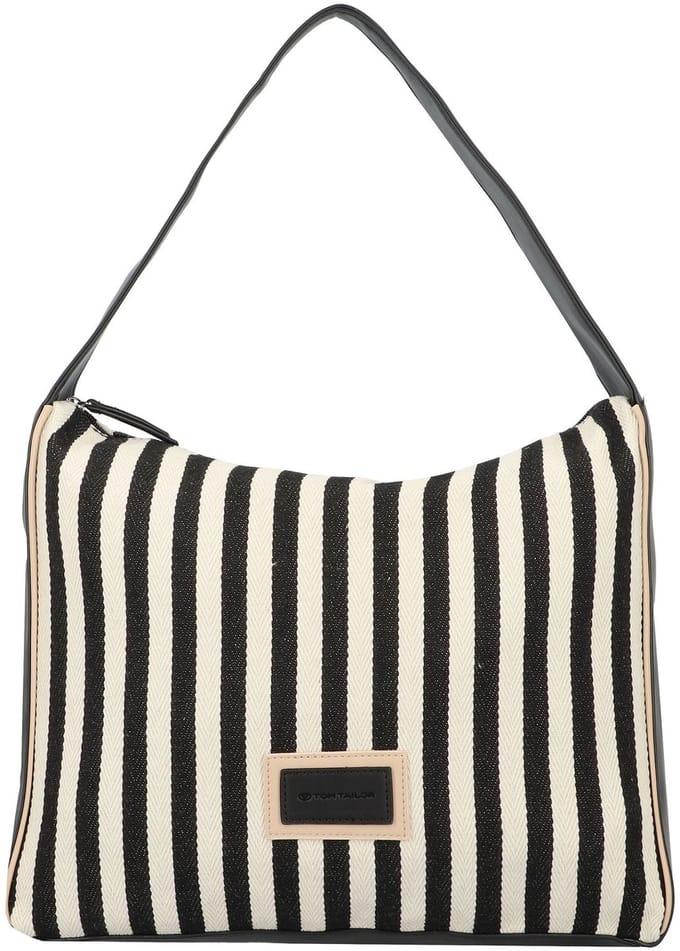 TOM TAILOR Schoudertas Malie Hobo Bag Stripe Black Zwart