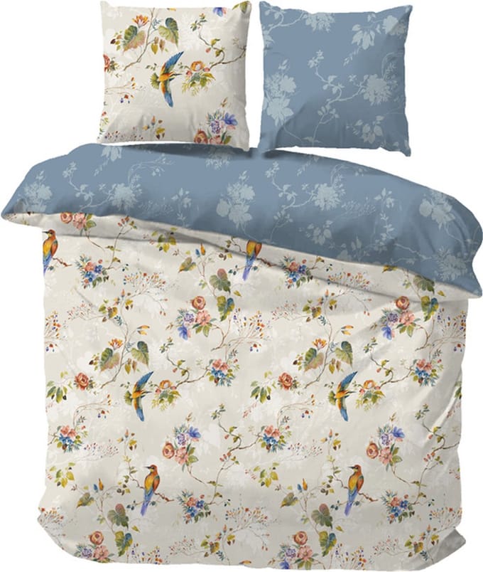 iSleep Dekbedovertrek Noëlle - Eenpersoons - 140x200/220 cm - Licht Beige